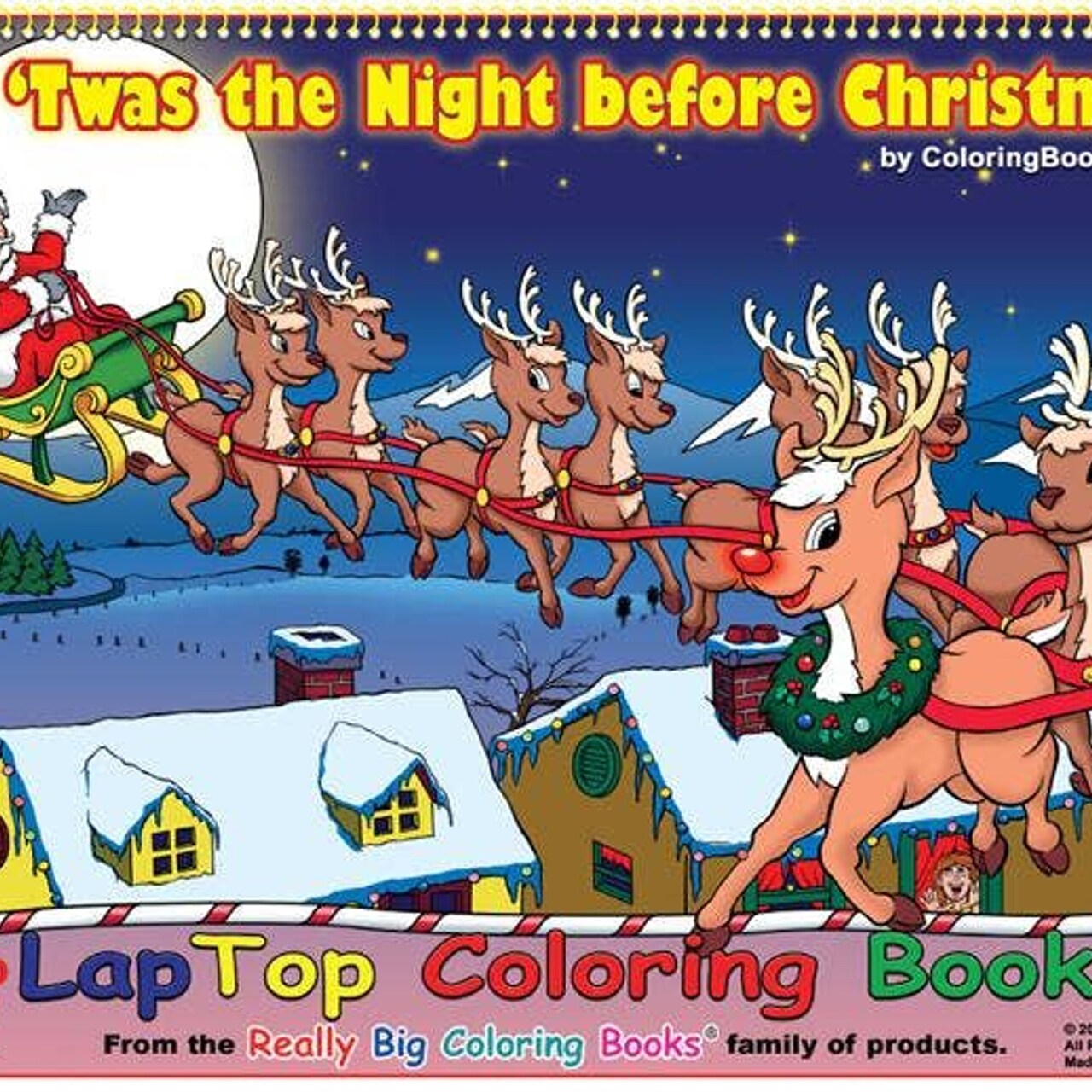 Edge Collections - 17" x 11" - Multicolor - Interactive Christmas Coloring Book - 1 Piece